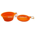 Promotionnel Vente en gros Alimentation de qualité Non-Stick Travel Résistant à la chaleur Collier de silicone en silicone rabattable / Chien de chien pliable Cat Bowl